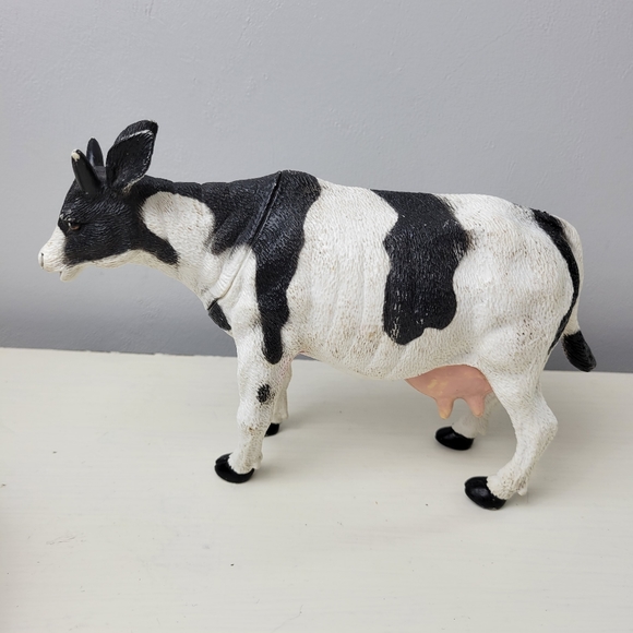 Vintage Farm Animals 1980s Grey and Brown Horse Cow Pig Play Figure Toys - Picture 5 of 15